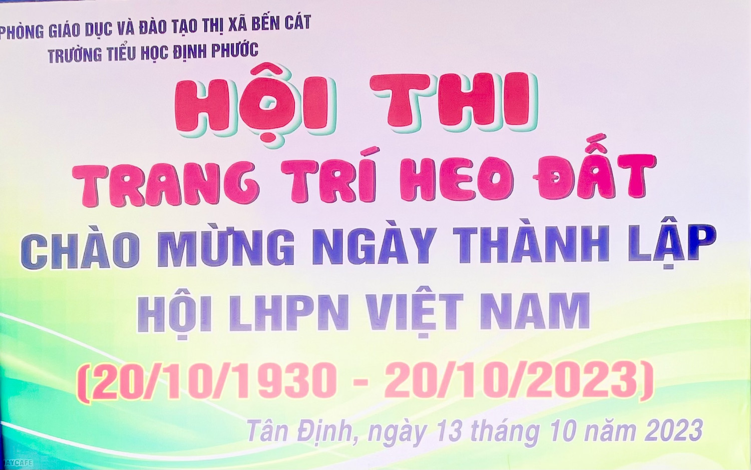 Liên đội trường Tiểu học Định Phước tổ chức Hội thi "Trang trí heo đất" với chủ đề chào mừng ngày thành lập Hội Liên Hiệp phụ nữ Việt Nam