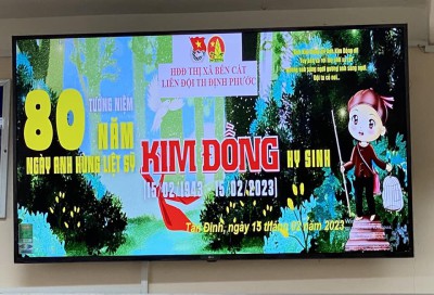 Trường TH Định Phước tổ chức tưởng niệm 80 năm ngày Anh hùng liệt sĩ Kim Đồng hy sinh