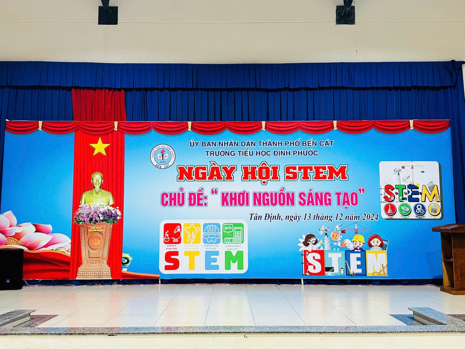 TRƯỜNG TIỂU HỌC ĐỊNH PHƯỚC TỔ CHỨC NGÀY HỘI STEM CHỦ ĐỀ "KHƠI NGUỒN SÁNG TẠO"